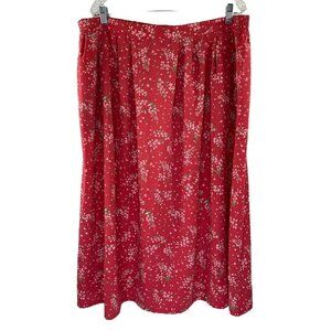 Sag Harbor Women's Long Pink Floral Skirt